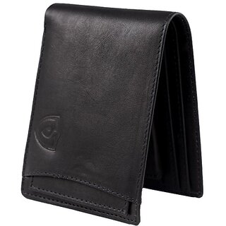 Keviv Mens Casual Black Genuine Leather Wallet - Mini  (8 Card Slots) - Handbags | Buy online on ZillyBuy