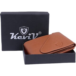 Keviv Mens Tan Artificial Leather Wallet - Mini  (5 Card Slots) - Handbags | Buy online on ZillyBuy