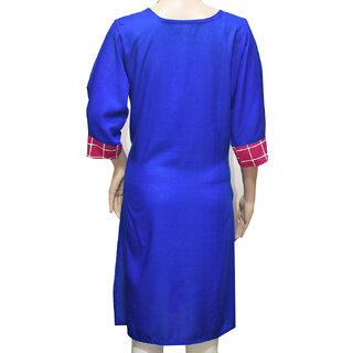 Trendy Women Flora's Self Design Rayon Kurti 2025 at ShopCircuit | ONDC
