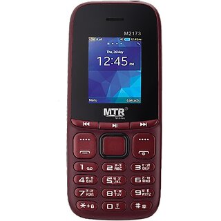 MTR M2173 (Dual Sim, 1.77 Inch Display 1000 mAh Battery, Maroon) - Mobile Phone | Buy online on ZillyBuy