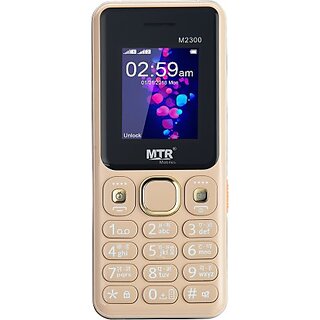 MTR M2300 (Dual Sim, 1.77 Inch Display 3000 mAh Battery, Gold) - Mobile Phone | Buy online on ZillyBuy
