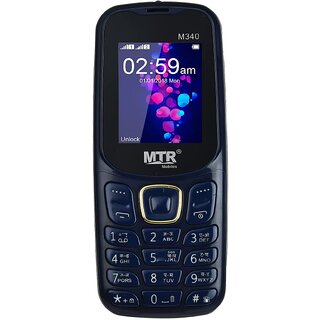 MTR M340 (Dual Sim, 1.77 Inch Display 1100 mAh Battery, Dark Blue) - Mobile Phone | Buy online on ZillyBuy