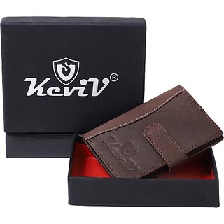 Keviv Men Brown Genuine Leather Card Holder (18 Card Slots) - Handbags | Buy online on ZillyBuy