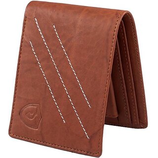 Keviv Men Brown Genuine Leather Wallet - Mini (10 Card Slots) - Handbags | Buy online on ZillyBuy