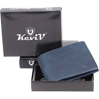 Keviv Men Casual, Formal Blue Genuine Leather RFID  Wallet (4 Card Slots) - Handbags | Buy online on ZillyBuy