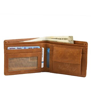 Keviv Men Tan Genuine Leather Wallet (4 Card Slots) - Handbags | Buy online on ZillyBuy