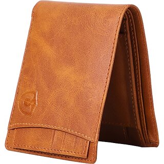 Keviv Men Casual, Formal Tan Genuine Leather RFID  Wallet (7 Card Slots) - Handbags | Buy online on ZillyBuy