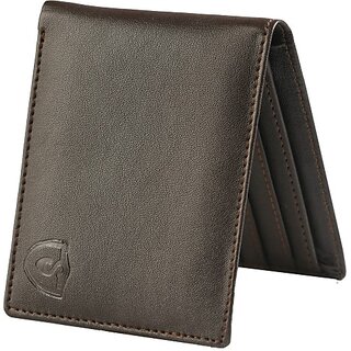 Keviv Men Casual Brown Genuine Leather Wallet - Mini (10 Card Slots) - Handbags | Buy online on ZillyBuy