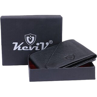 Keviv Men Casual Black Artificial Leather Wallet - Mini (5 Card Slots) - Handbags | Buy online on ZillyBuy