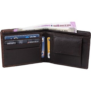 Keviv Men Brown Genuine Leather Wallet (5 Card Slots) - Handbags | Buy online on ZillyBuy
