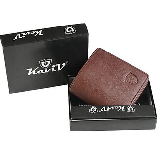 Keviv Men & Women Casual, Formal, Travel Brown Artificial Leather Wallet - Mini (12 Card Slots) - Handbags | Buy online on ZillyBuy