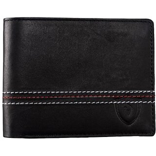 Keviv Men Casual Black Genuine Leather Wallet - Mini (10 Card Slots) - Handbags | Buy online on ZillyBuy