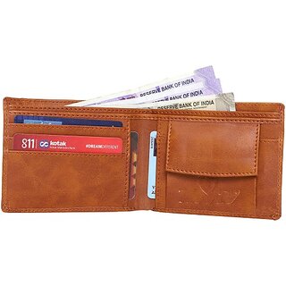 Keviv Men Casual, Formal Tan Genuine Leather RFID  Wallet (10 Card Slots) - Handbags | Buy online on ZillyBuy