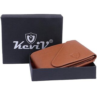 Keviv Men Casual Tan Artificial Leather Wallet - Mini (10 Card Slots) - Handbags | Buy online on ZillyBuy
