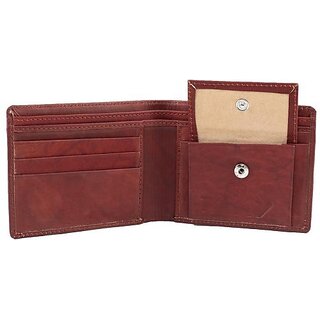 Keviv Men Casual Brown Genuine Leather Wallet - Mini (10 Card Slots) - Handbags | Buy online on ZillyBuy