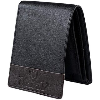 Keviv Men Casual Black Genuine Leather Wallet - Mini (5 Card Slots) - Handbags | Buy online on ZillyBuy