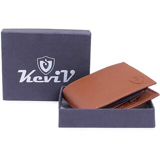 Keviv Men Casual Tan Artificial Leather Wallet - Mini (12 Card Slots) - Handbags | Buy online on ZillyBuy