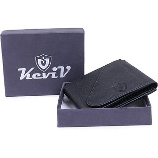Keviv Men Casual Black Artificial Leather Wallet - Mini (8 Card Slots) - Handbags | Buy online on ZillyBuy