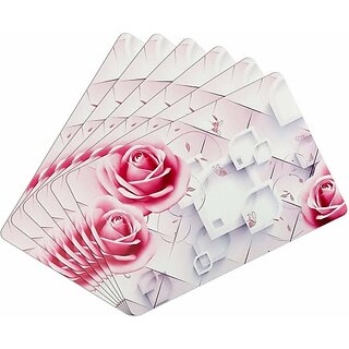 M/S Revaxo Rectangular Pack Of 6 Table Placemat (Multicolor, Pvc)