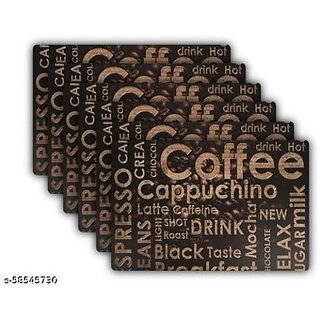 M/S Revaxo Rectangular Pack Of 6 Table Placemat (Multicolor, Pvc)