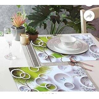 M/S Revaxo Rectangular Pack Of 6 Table Placemat (Multicolor, Pvc)