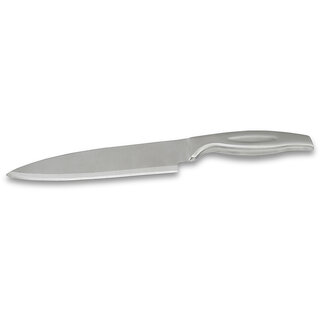 The blade of a Chef Knife is typically made of high-carbon stainless steel, which is durable, corrosion-resistant, and e