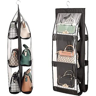Hanging Handbag Purse Organizer Bags Dustproof Storage Bags Holder for Closet Wardrobe Door Space Saving Organizer - Home Improvement | Buy online on ZillyBuy