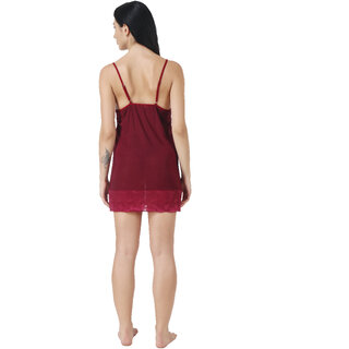 Kismat Fashion Sext &  Stylish Short babydoll Nighty With Lace Work