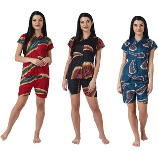 Kismat Fashion Stylish Top & Short Set Pack Of Three