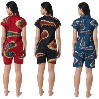 Kismat Fashion Stylish Top & Short Set Pack Of Three