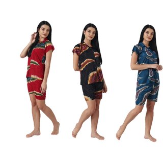 Kismat Fashion Stylish Top & Short Set Pack Of Three