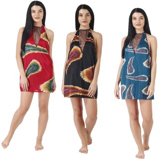 Kismat Fashion Sexy & Stylish Babydoll Nighty pack Of Three