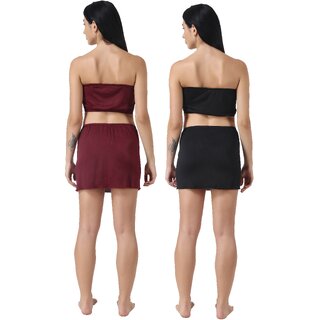 Kismat Fashion Sexy & Stylish New Top & Skirt Set Pack Of Two