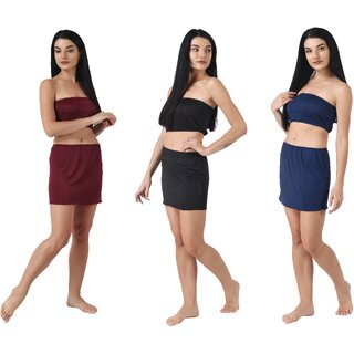 Kismat Fashion Sexy & Stylish New Top & Skirt Set Pack Of Three