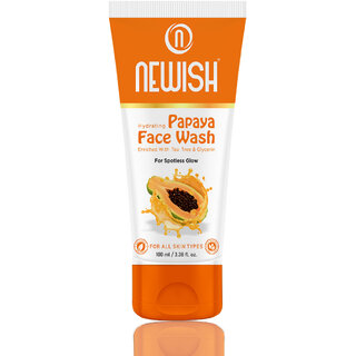 newish hydrating papaya face wash enriched with turmeric vitamin e for all type skin 100ml