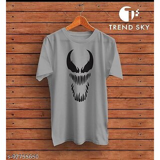 Chic Men Enux Men Printed Grey Half Sleeve Tshirt 2025 at ShopCircuit | ONDC