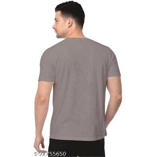 Chic Men Enux Men Printed Grey Half Sleeve Tshirt 2025 at ShopCircuit | ONDC