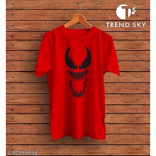 New Men Enux Men Printed Red Half Sleeve Tshirt 2025 at ShopCircuit | ONDC