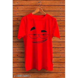 Modern Men Polyester Red Short Sleeves Printed Tshirts 2025 at ShopCircuit | ONDC