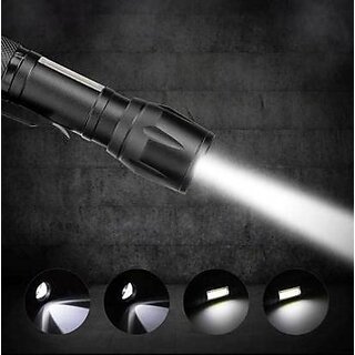 Mini Rechargeable Pocket Light Zoom COB USB Charging Led Water Proof DP Torch (Black, 9 cm, Rechargeable)Flash Lights