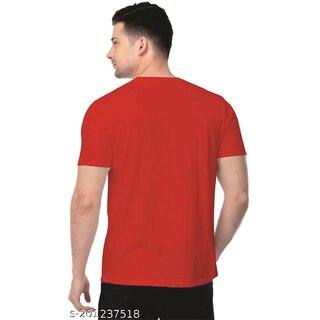 Luxurious Men Graphic Print Men Red Round Neck Polyester Casual T-Shirt 2025 at ShopCircuit | ON