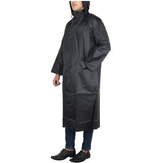 Xodi Rain Coat Waterproof for Double Layer with Hood Rain Suit, Storage Bag (Black) (XXL) - Jackets & Coats | Buy online on ZillyBuy