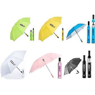Windproof Double Layer Umbrella with Bottle Cover Umbrella for UV Protection  Rain Umbrella