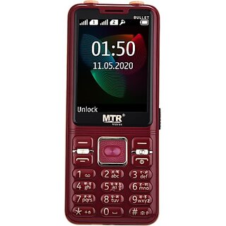 MTR Bullet (Dual SIM, 2.8 Inch Display, 3000 mAh Battery, Maroon) - Mobile Phone | Buy online on ZillyBuy