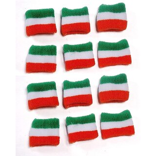 KKKRETAILERS Tiranga Indian Wrist Band Tricolor - Tricolor Bracelet for Independence Day, Republic Day Celebrations Unisex, Free Size (Pack of 6) - Ethnic Wear | Buy online on ZillyBuy