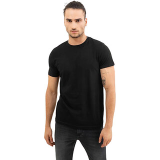 Premium Men Classic Black Round Neck T-Shirt: Comfortable and Stylish 2025 at ShopCircuit | ONDC