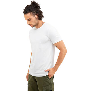 Latest Men Classic White Round Neck T-Shirt: Comfortable and Stylish 2025 at ShopCircuit | ONDC