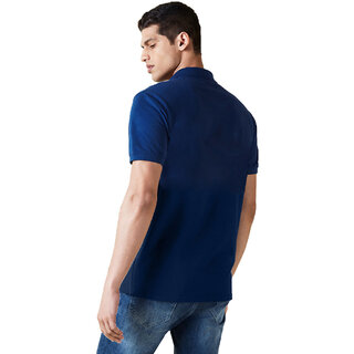 Exclusive Men Leotude Men Blue Color Block Cotton Blend Casual T-Shirt 2025 at ShopCircuit | OND