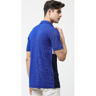 Sophisticated Men Leotude Men Blue Color Block Cotton Blend Casual T-Shirt 2025 at ShopCircuit |