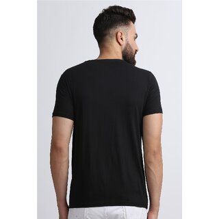Stylish Men Leotude Men Black Solid Cotton Blend Casual T-Shirt 2025 at ShopCircuit | ONDC